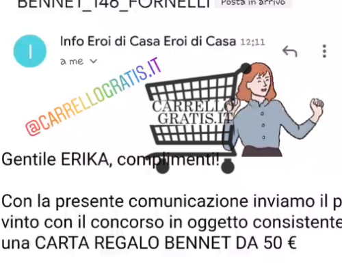 Vincita CARTA REGALO  50€ Bennet