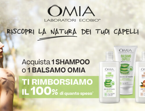 “Riscopri la natura dei tuoi capelli” rimborso al 100% su Shampoo o balsamo Omia
