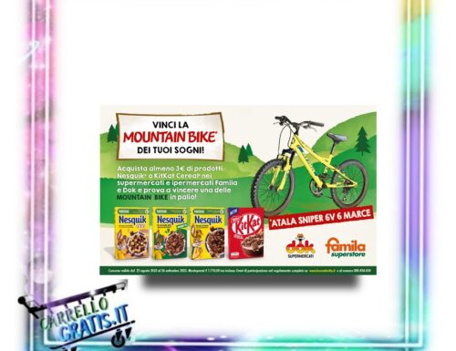 Vinci la Mountain Bike ATALA SNIPER 6V 6 Marce con Nesquik e KitKat